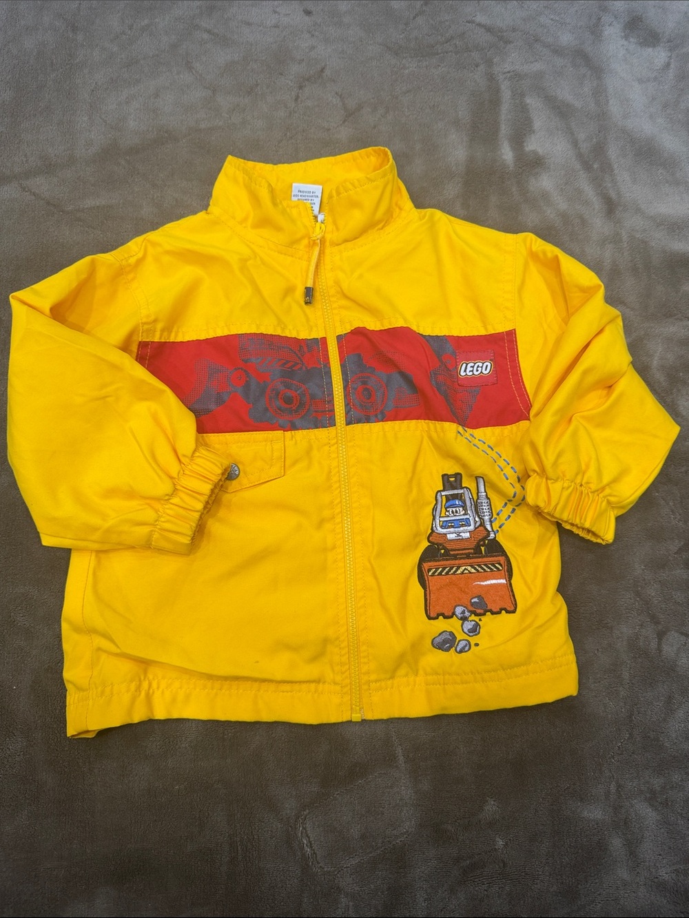 Lego Yellow Kids' Construction Zip-Up Jacket with Red Accent(3)